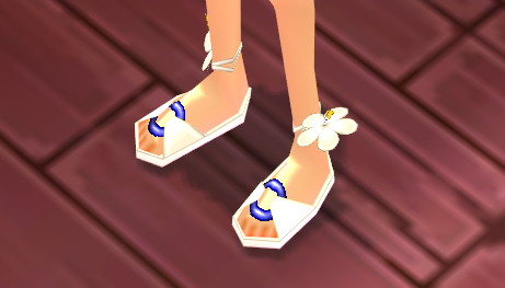 Equipped Summer Vacation Sandals (F) viewed from an angle